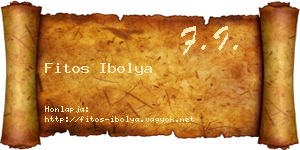 Fitos Ibolya névjegykártya